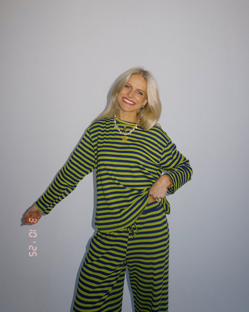 Beach Bum Striped Set // Citrus Green